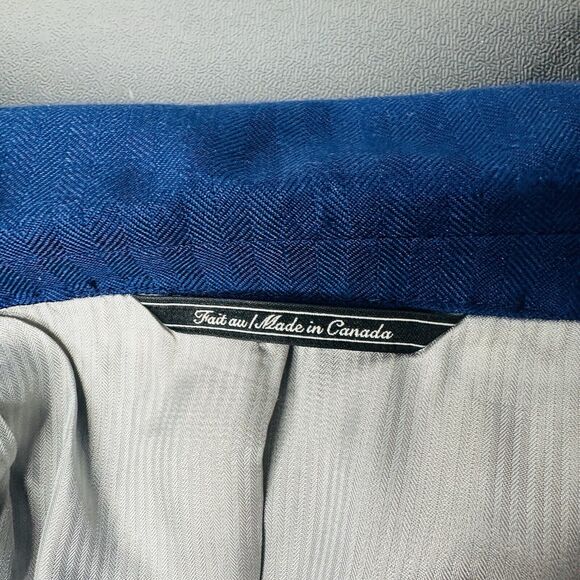 Jack Victor Classic for Rochester Loro Piana Cashmere/Silk Blue Blazer Size 52R - Picture 7 of 16